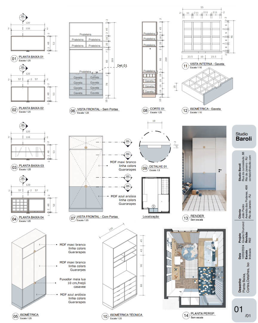 SketchUp X LayOut - Cozinha Verde-5