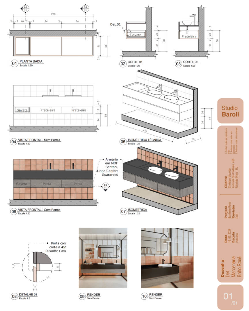 SketchUp X LayOut - Cozinha Verde